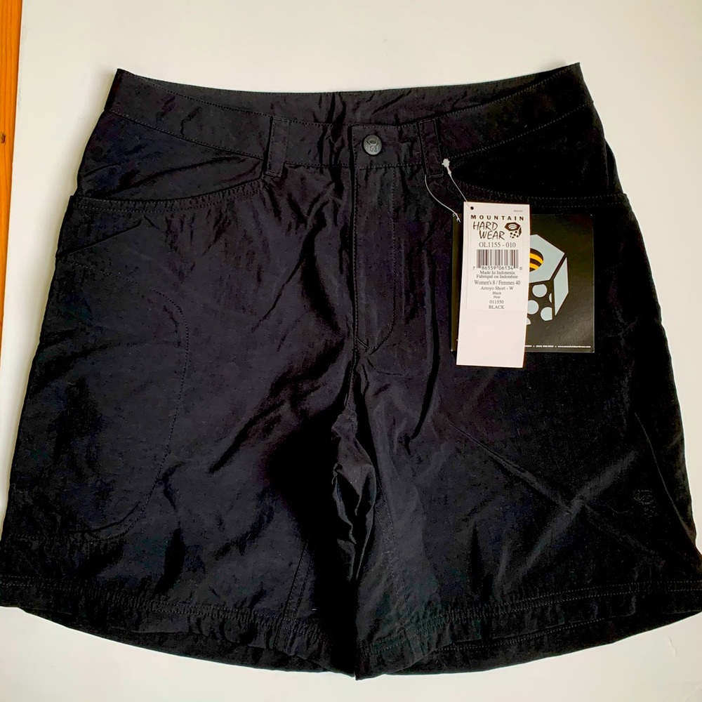 Mountain hardwear black arroyo nylon shorts 8 NWT